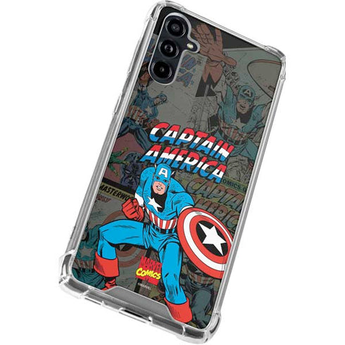 Marvel Classic Comics Captain America Vintage Galaxy A54 5G Clear Case