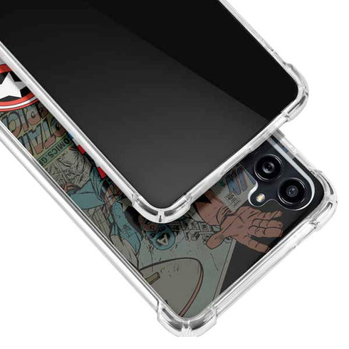 Marvel Classic Comics Captain America Vintage Galaxy A54 5G Clear Case