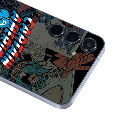 Marvel Classic Comics Captain America Vintage Galaxy A55 5G Skin