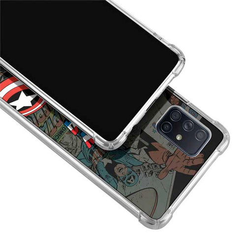 Marvel Classic Comics Captain America Vintage Galaxy A71 5G Clear Case