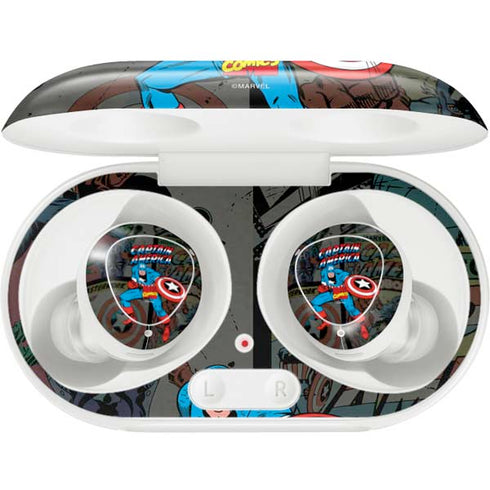 Marvel Classic Comics Captain America Vintage Galaxy Buds Plus Skin