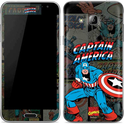 Marvel Classic Comics Captain America Vintage Galaxy J3 Skin