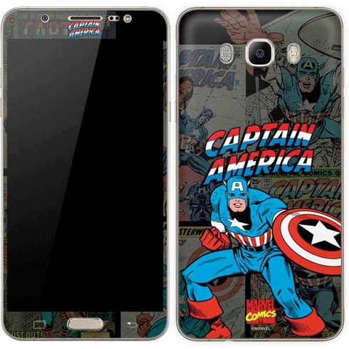 Marvel Classic Comics Captain America Vintage Galaxy J7 Skin