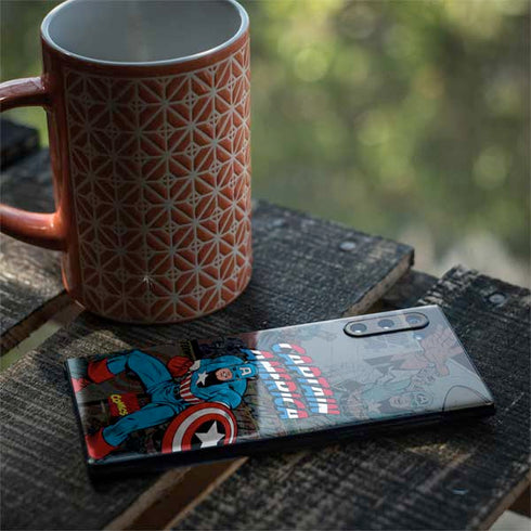 Marvel Classic Comics Captain America Vintage Galaxy Note 10 Skin