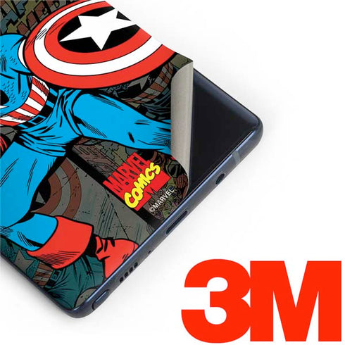 Marvel Classic Comics Captain America Vintage Galaxy Note 9 Skin