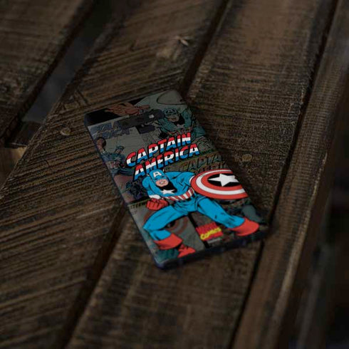 Marvel Classic Comics Captain America Vintage Galaxy Note 9 Skin