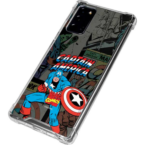 Marvel Classic Comics Captain America Vintage Galaxy Note20 5G Clear Case