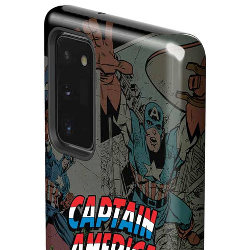 Marvel Classic Comics Captain America Vintage Galaxy Note20 5G Pro Case