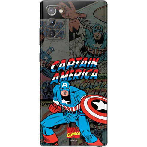 Marvel Classic Comics Captain America Vintage Galaxy Note20 5G Skin