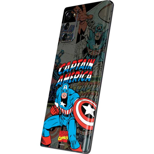 Marvel Classic Comics Captain America Vintage Galaxy Note20 5G Skin
