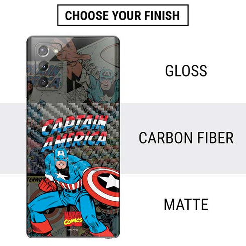 Marvel Classic Comics Captain America Vintage Galaxy Note20 5G Skin