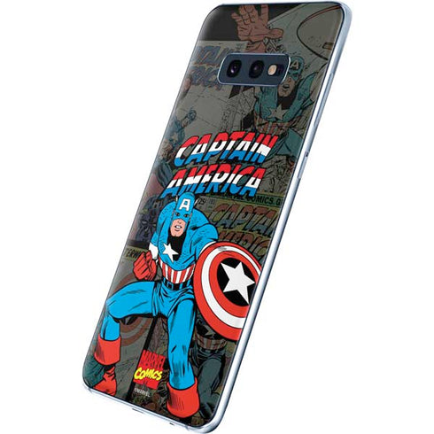 Marvel Classic Comics Captain America Vintage Galaxy S10e Skin
