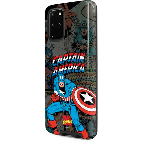 Marvel Classic Comics Captain America Vintage Galaxy S20 Plus Pro Case