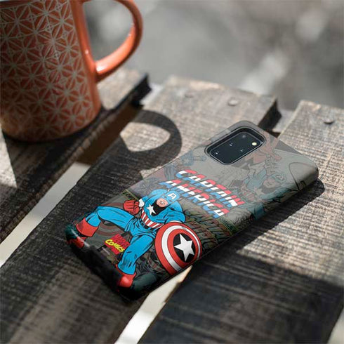 Marvel Classic Comics Captain America Vintage Galaxy S20 Plus Pro Case