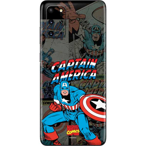 Marvel Classic Comics Captain America Vintage Galaxy S20 Plus Skin