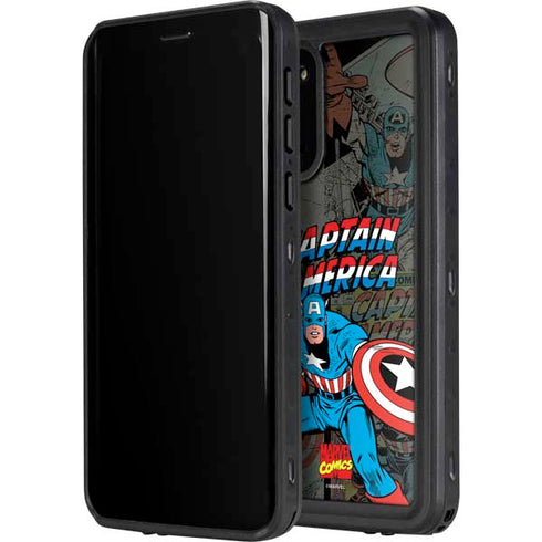 Marvel Classic Comics Captain America Vintage Galaxy S20 Plus Waterproof Case
