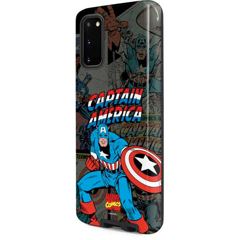 Marvel Classic Comics Captain America Vintage Galaxy S20 Pro Case