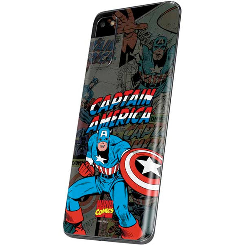 Marvel Classic Comics Captain America Vintage Galaxy S20 Skin