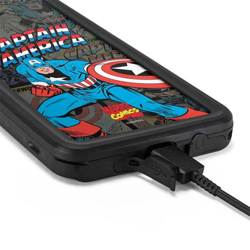 Marvel Classic Comics Captain America Vintage Galaxy S20 Waterproof Case
