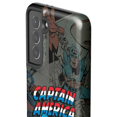 Marvel Classic Comics Captain America Vintage Galaxy S21 5G Pro Case