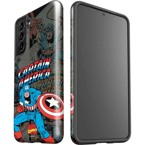 Marvel Classic Comics Captain America Vintage Galaxy S21 5G Pro Case