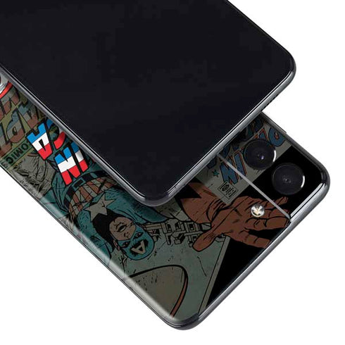Marvel Classic Comics Captain America Vintage Galaxy S21 Plus 5G Skin