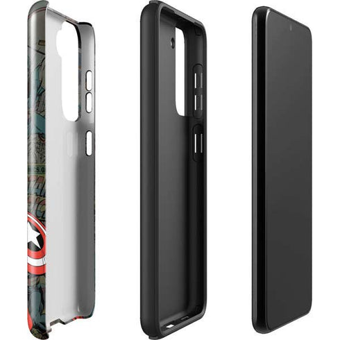 Marvel Classic Comics Captain America Vintage Galaxy S22 Plus Pro Case