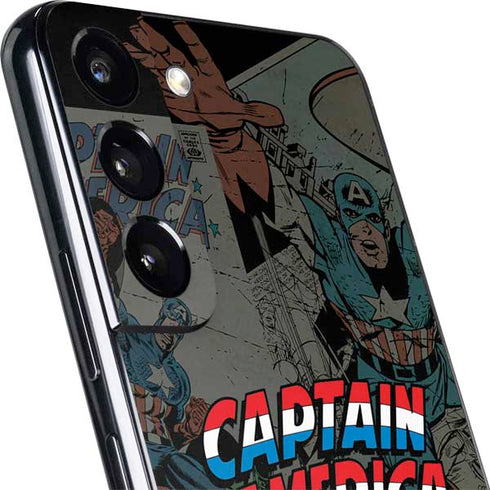 Marvel Classic Comics Captain America Vintage Galaxy S22 Plus Skin