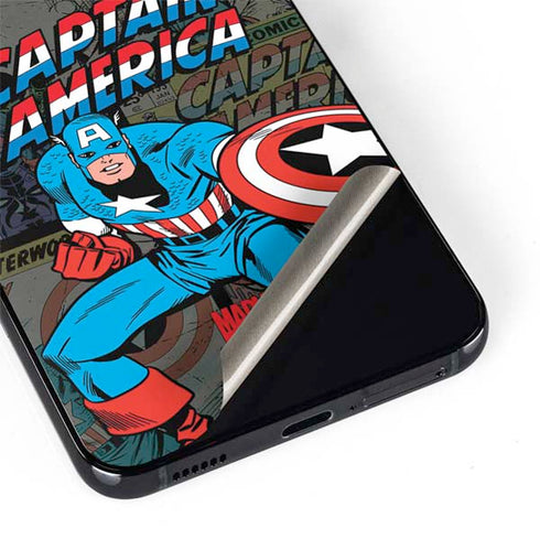 Marvel Classic Comics Captain America Vintage Galaxy S22 Plus Skin