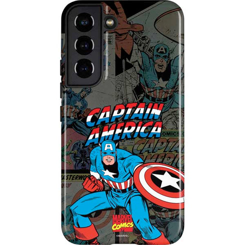 Marvel Classic Comics Captain America Vintage Galaxy S22 Pro Case