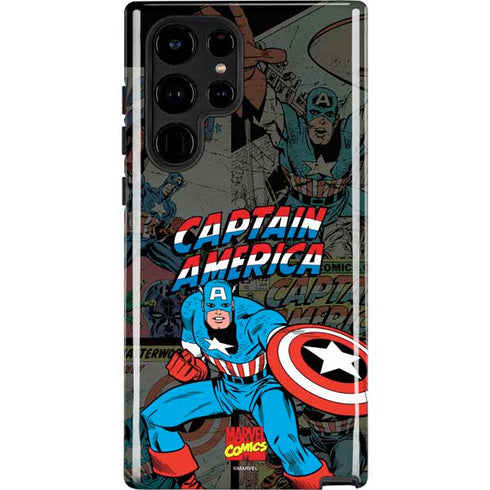 Marvel Classic Comics Captain America Vintage Galaxy S22 Ultra Pro Case