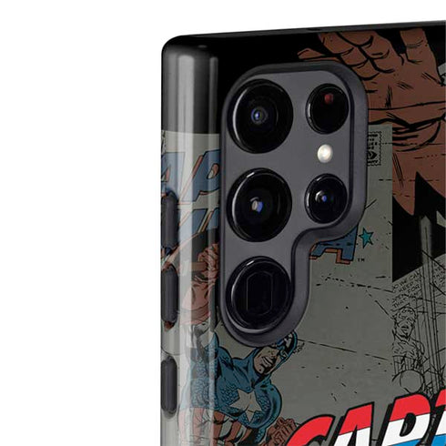 Marvel Classic Comics Captain America Vintage Galaxy S22 Ultra Pro Case