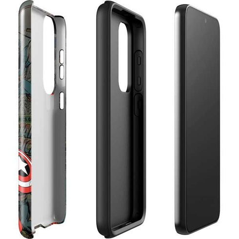 Marvel Classic Comics Captain America Vintage Galaxy S23 Plus Pro Case