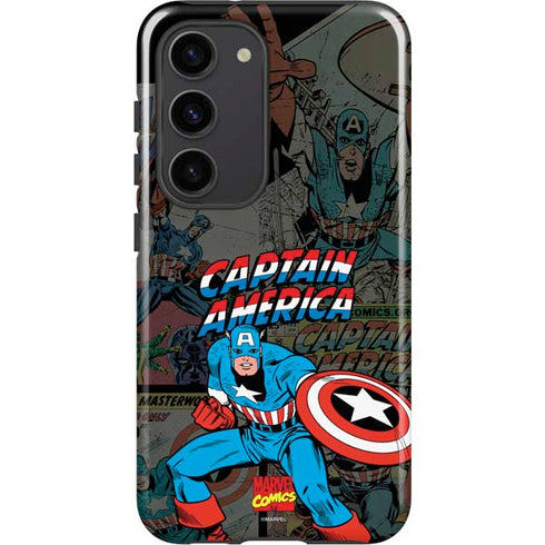 Marvel Classic Comics Captain America Vintage Galaxy S23 Pro Case