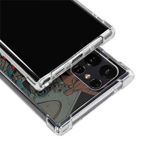 Marvel Classic Comics Captain America Vintage Galaxy S24 Ultra Clear Case