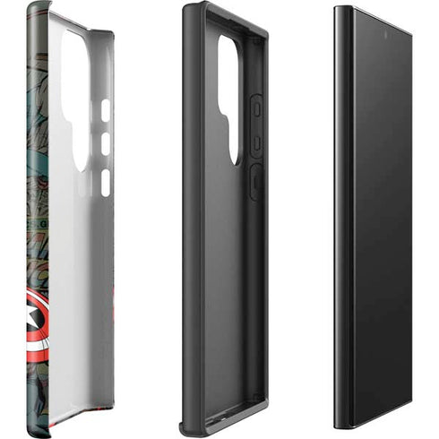 Marvel Classic Comics Captain America Vintage Galaxy S24 Ultra Impact Case