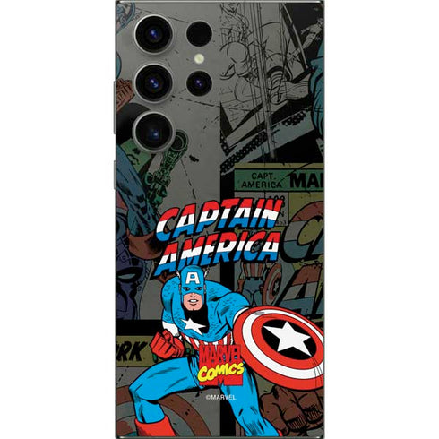 Marvel Classic Comics Captain America Vintage Galaxy S24 Ultra Skin