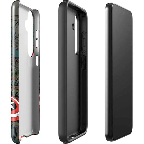 Marvel Classic Comics Captain America Vintage Galaxy S25 Plus Impact Case