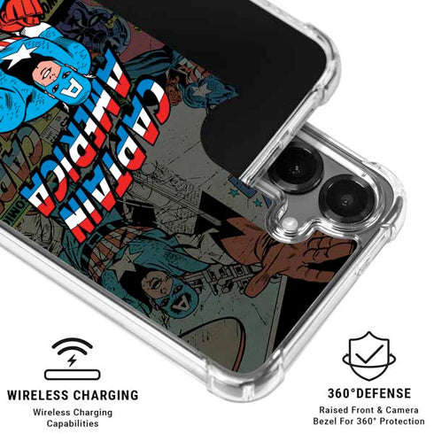 Marvel Classic Comics Captain America Vintage Galaxy S26 Plus Clear Case