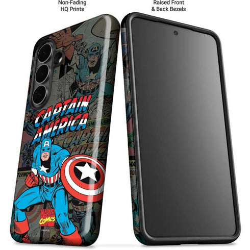 Marvel Classic Comics Captain America Vintage Galaxy S26 Plus Impact Case