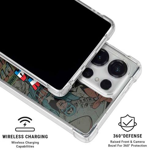 Marvel Classic Comics Captain America Vintage Galaxy S26 Ultra Clear Case
