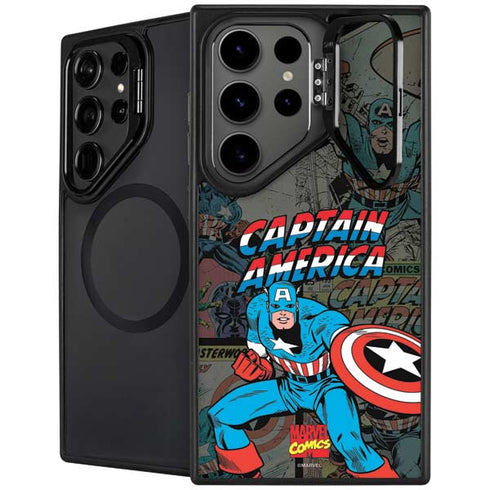 Marvel Classic Comics Captain America Vintage Galaxy S26 Ultra Kickstand Case