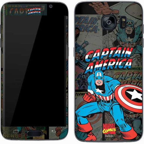 Marvel Classic Comics Captain America Vintage Galaxy S7 Skin