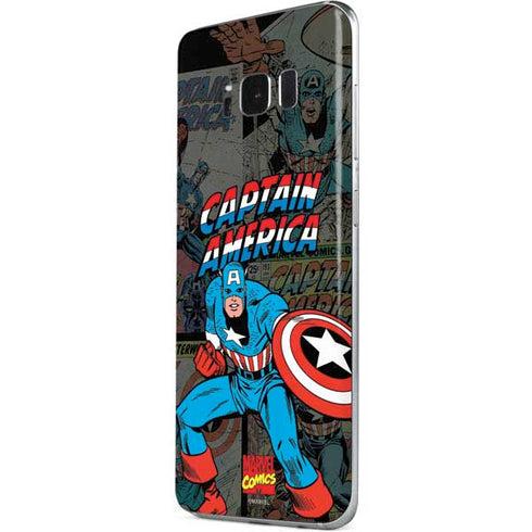 Marvel Classic Comics Captain America Vintage Galaxy S8 Skin