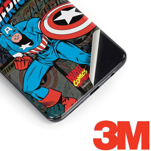 Marvel Classic Comics Captain America Vintage Galaxy S9 Skin