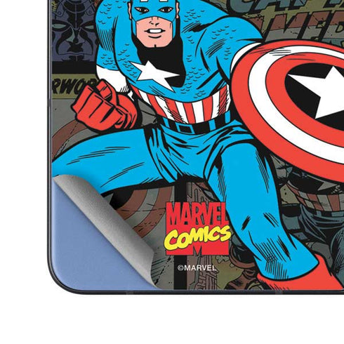 Marvel Classic Comics Captain America Vintage Galaxy Z Fold5 5G Skin