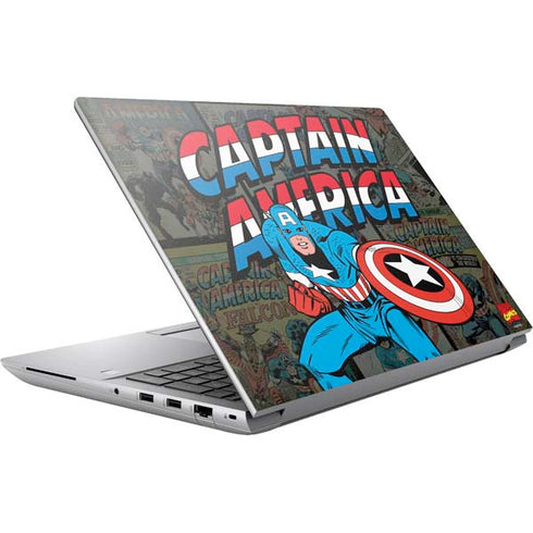 Marvel Classic Comics Captain America Vintage HP ZBook Fury 16 G10 Skin