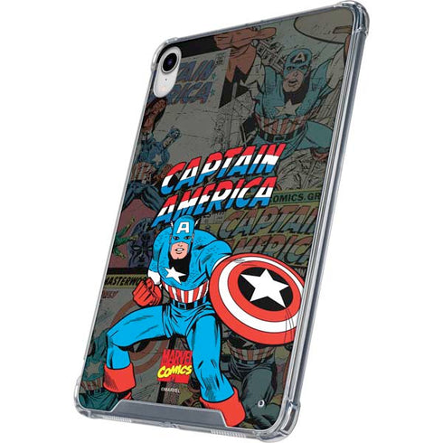 Marvel Classic Comics Captain America Vintage iPad 11th Gen (2025) Clear Case