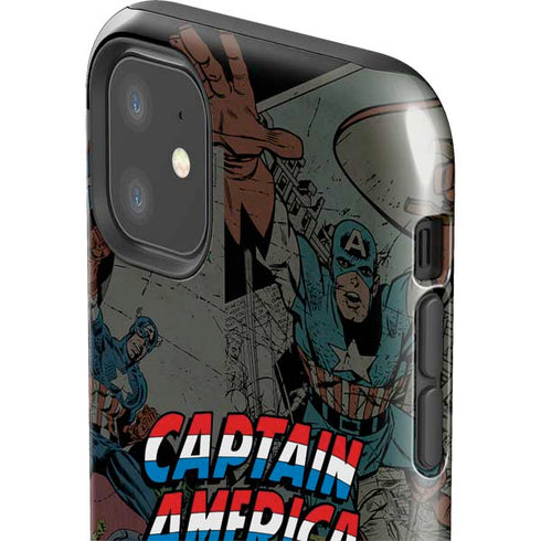 Marvel Classic Comics Captain America Vintage iPhone 11 Impact Case