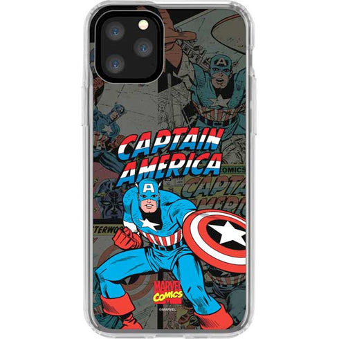 Marvel Classic Comics Captain America Vintage iPhone 11 Pro Clear Case
